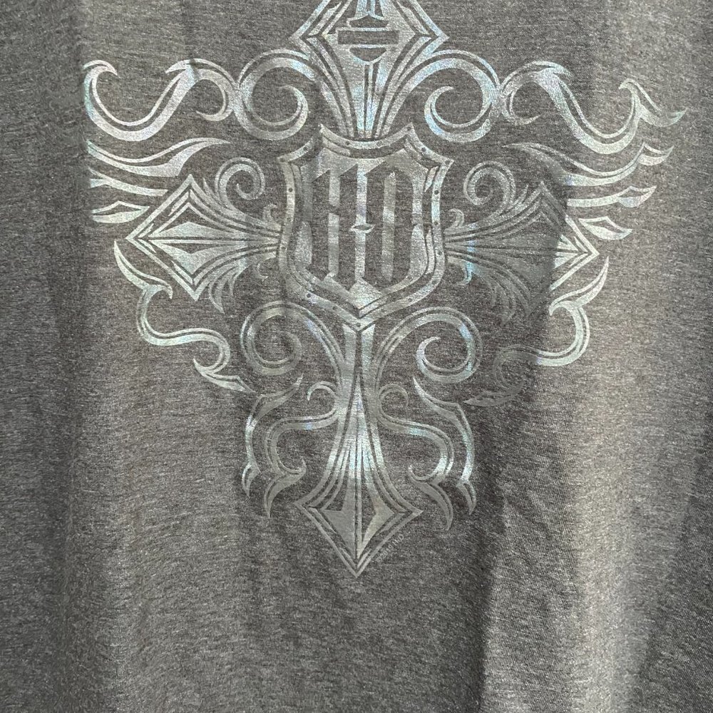HARLEY-DAVIDSON Women's XL Gray Short Sleeve T-Shirt Shirt Top Cody Wyoming NWT - Picture 3 of 6